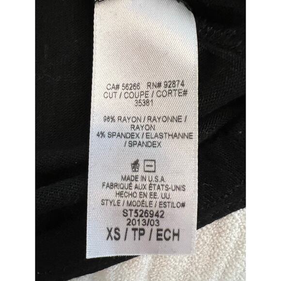 Splendid Sheer Black Scoop Neck Short Sleeve Tee - XS - Picture 4 of 6